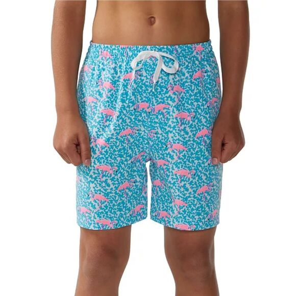 Chubbies NWT Big Boys Youth The Domingo's Are For Flamingos Classic Swim Trunks - Picture 1 of 5